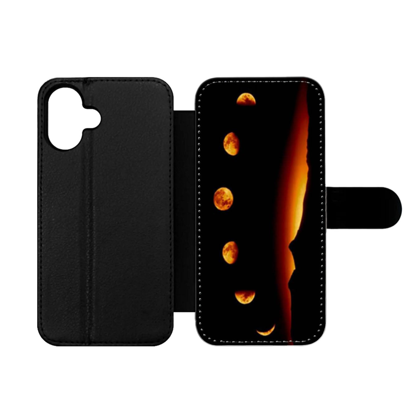 Moon Phases Lunar Phase Two Wallet iPhone Case