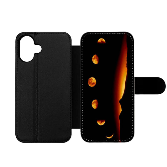 Moon Phases Lunar Phase Two Wallet iPhone Case