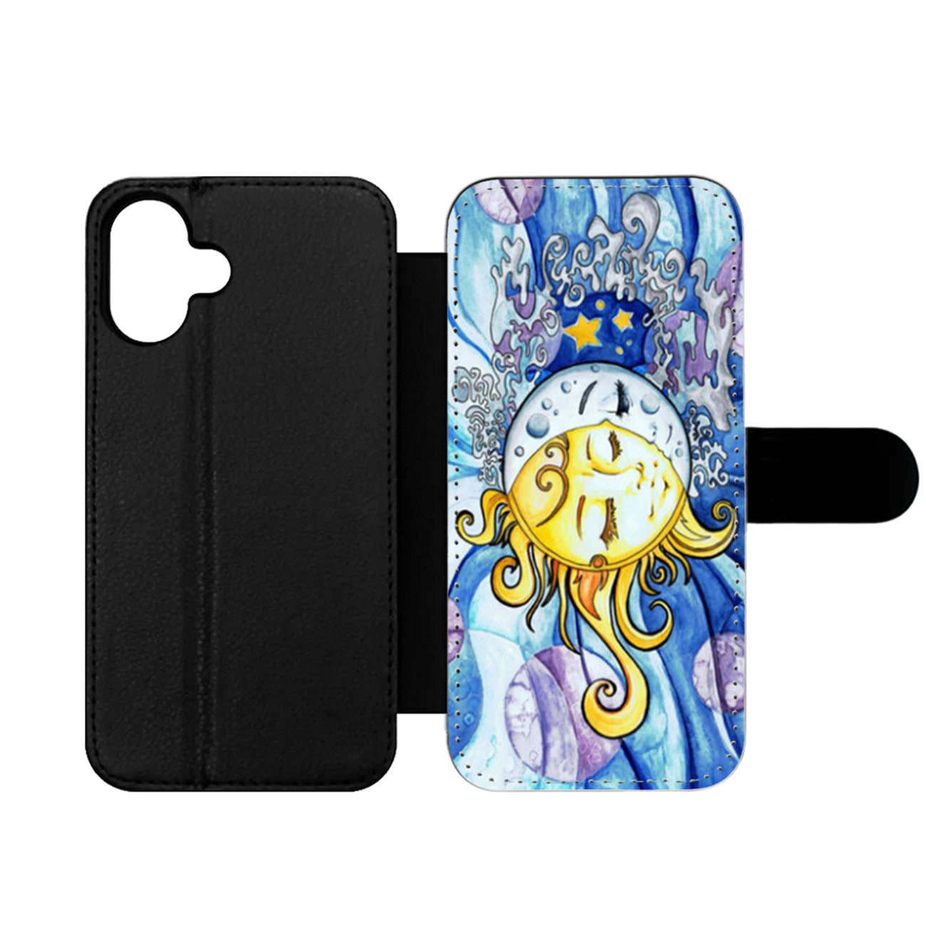 Moon and Sun Wallet iPhone Case