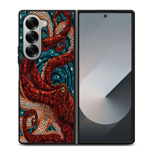 Mosaic Octopus Art Samsung Z Fold 6 Case