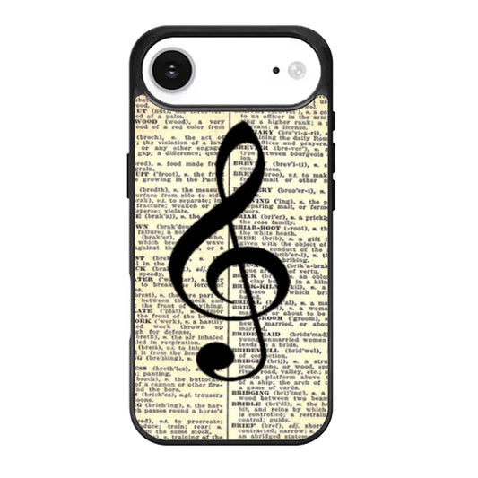 Musical Notes and Old newspaper iPhone Air Case