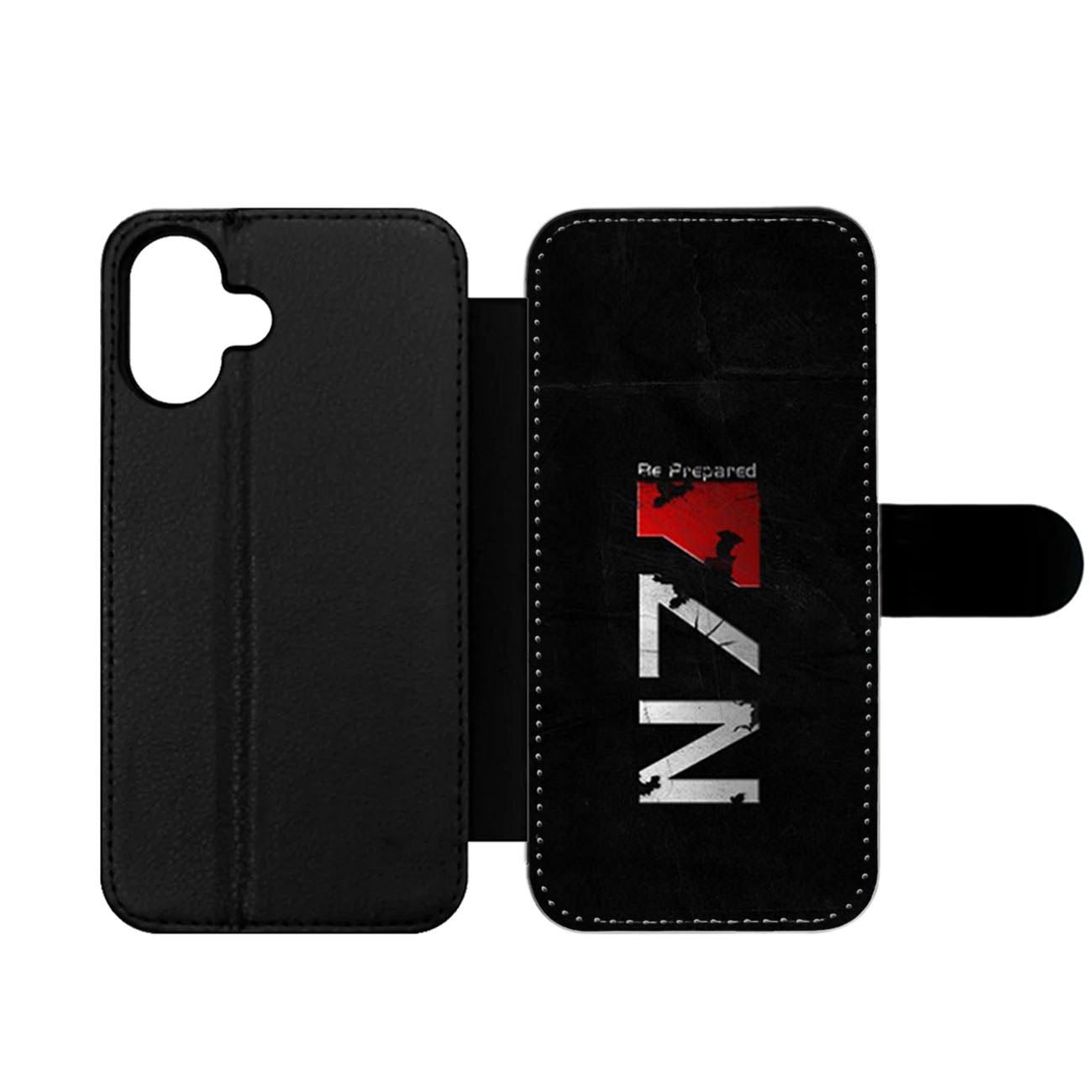 N7 Mass Effect Black Wallet iPhone Case