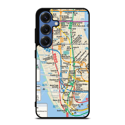 NYC subway map Samsung S25 Ultra Case