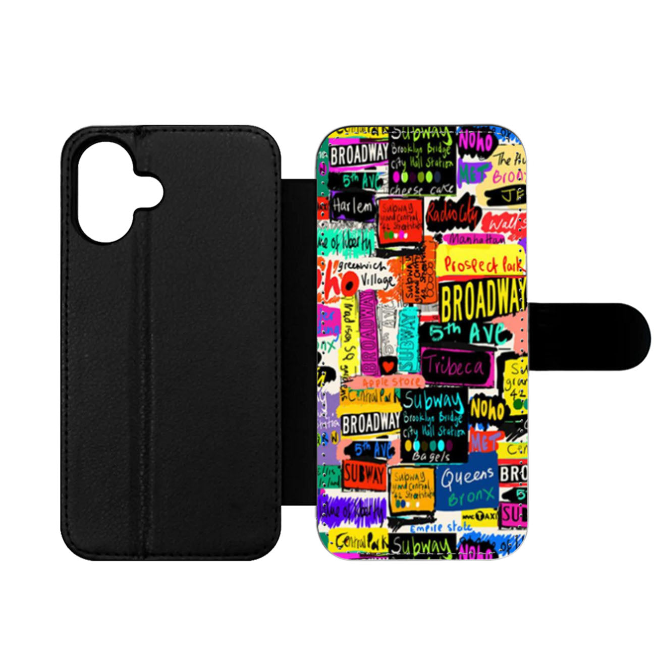 New York Words Wallet iPhone Case