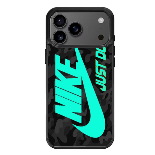 Nike Just Do it Mint Camo iPhone 17 Pro Max Case