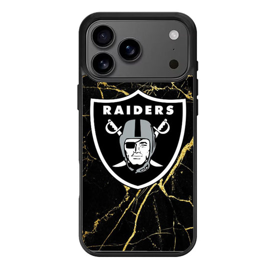 Oakland Raiders Marble iPhone 17 Pro Max Case