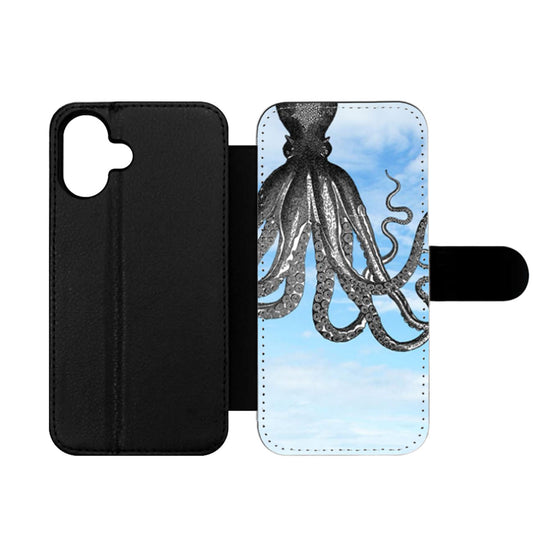Octopus in The Blue Sky Wallet iPhone Case