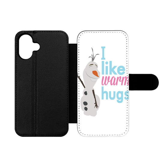 Olaf Frozen Quotes Warm Hug Wallet iPhone Case