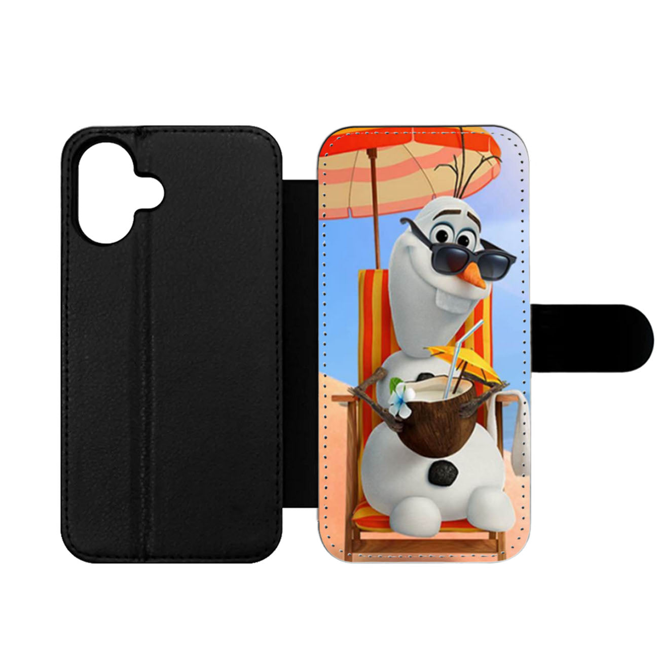 Olaf The Snowman Style Wallet iPhone Case