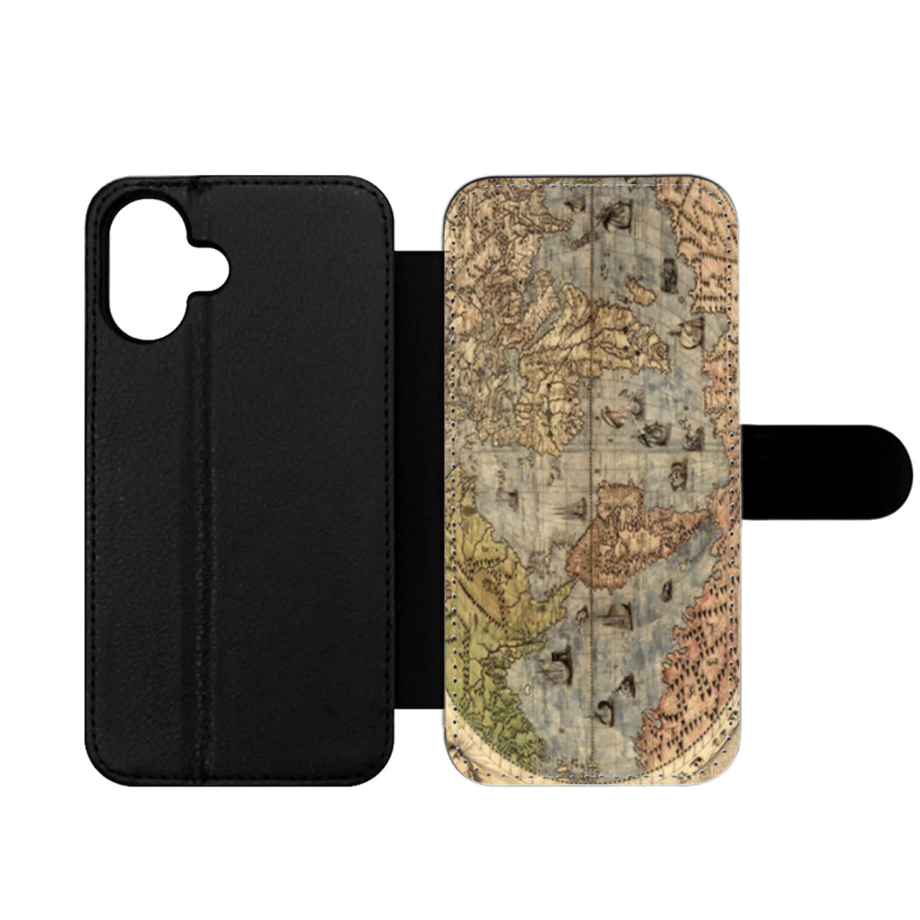 Old Retro World Map Wallet iPhone Case