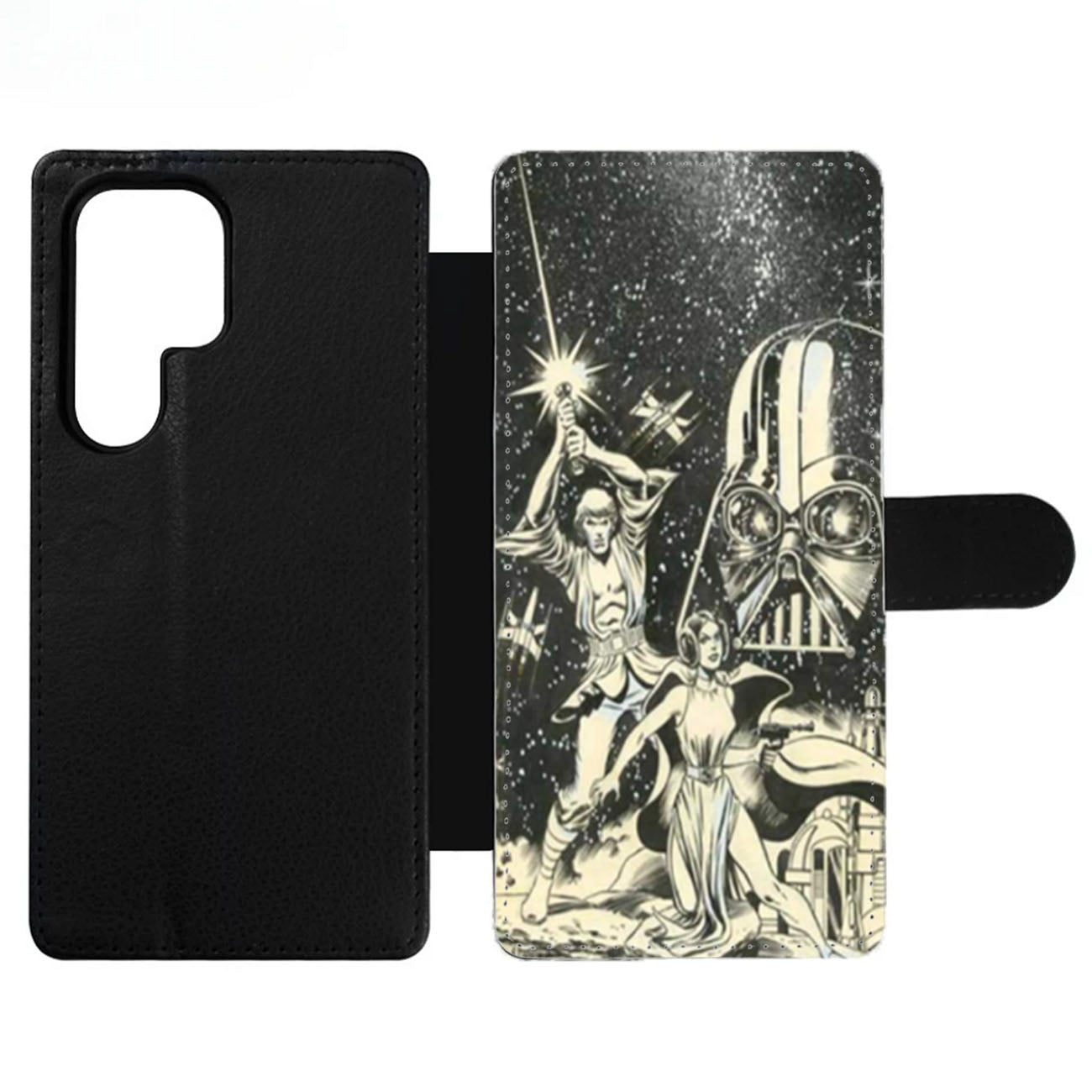 Old Star Wars Black and White Wallet Samsung Case