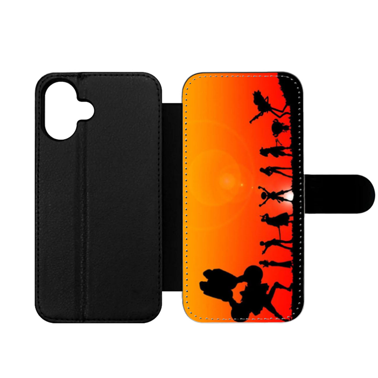 One Piece Luffy Silhouette Wallet iPhone Case