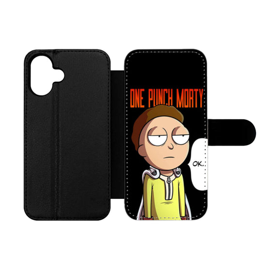 One Punch Morty Saitama Wallet iPhone Case