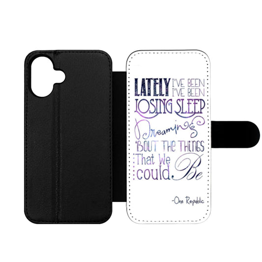One Republic Counting Stars Lyric Wallet iPhone Case