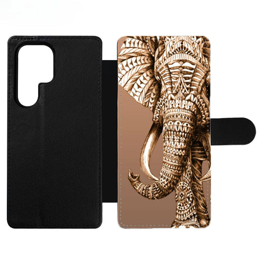 Ornate Elephant Wallet Samsung Case