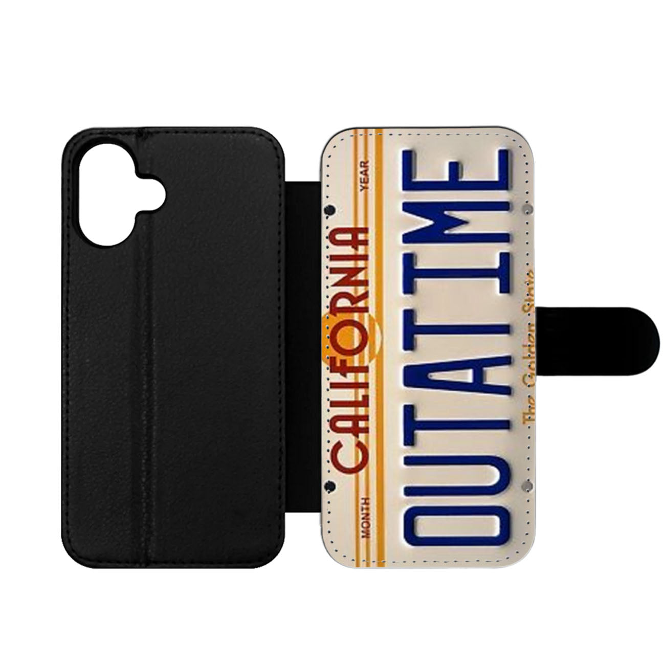 Outatime Back To The Future California License Plate Wallet iPhone Case