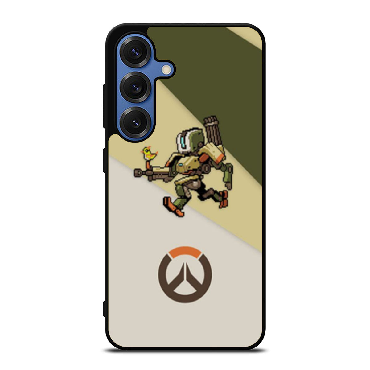 Overwatch Bastion Pixel Spray Samsung S25 Ultra Case