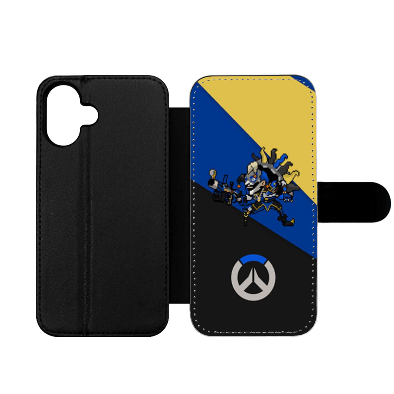 Overwatch Fool Junkrat Pixel Spray Wallet iPhone Case