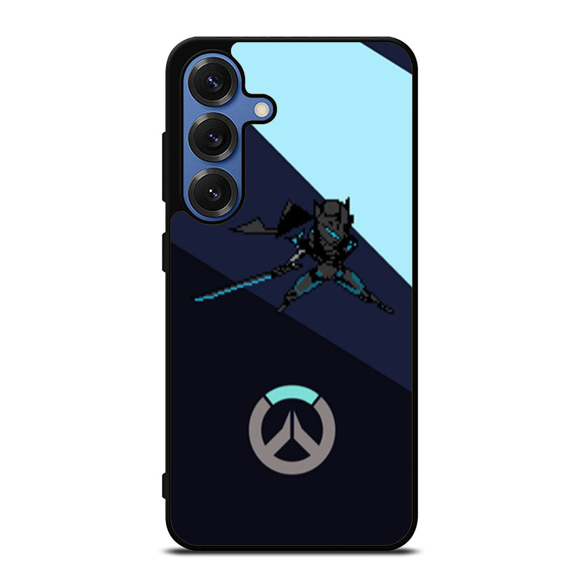 Overwatch Genji Carbon Fiber Pixel Spray Samsung S25 Ultra Case