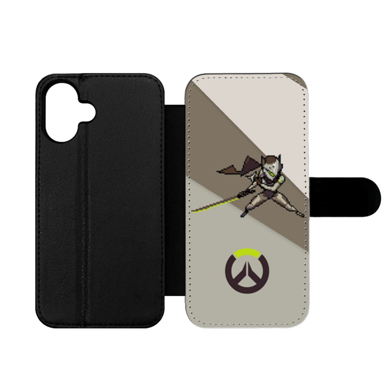 Overwatch Genji Pixel Spray Wallet iPhone Case