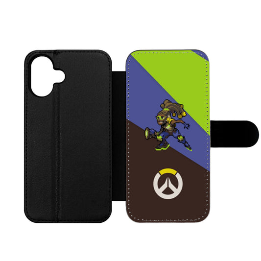 Overwatch Lucio Pixel Spray Wallet iPhone Case