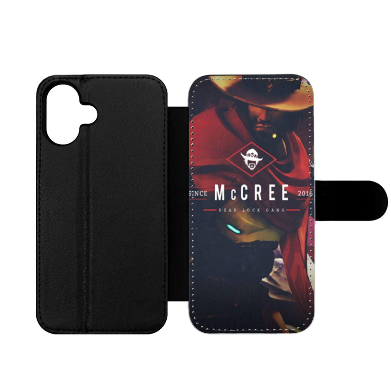 Overwatch McCree Dead Lock Gang Wallet iPhone Case