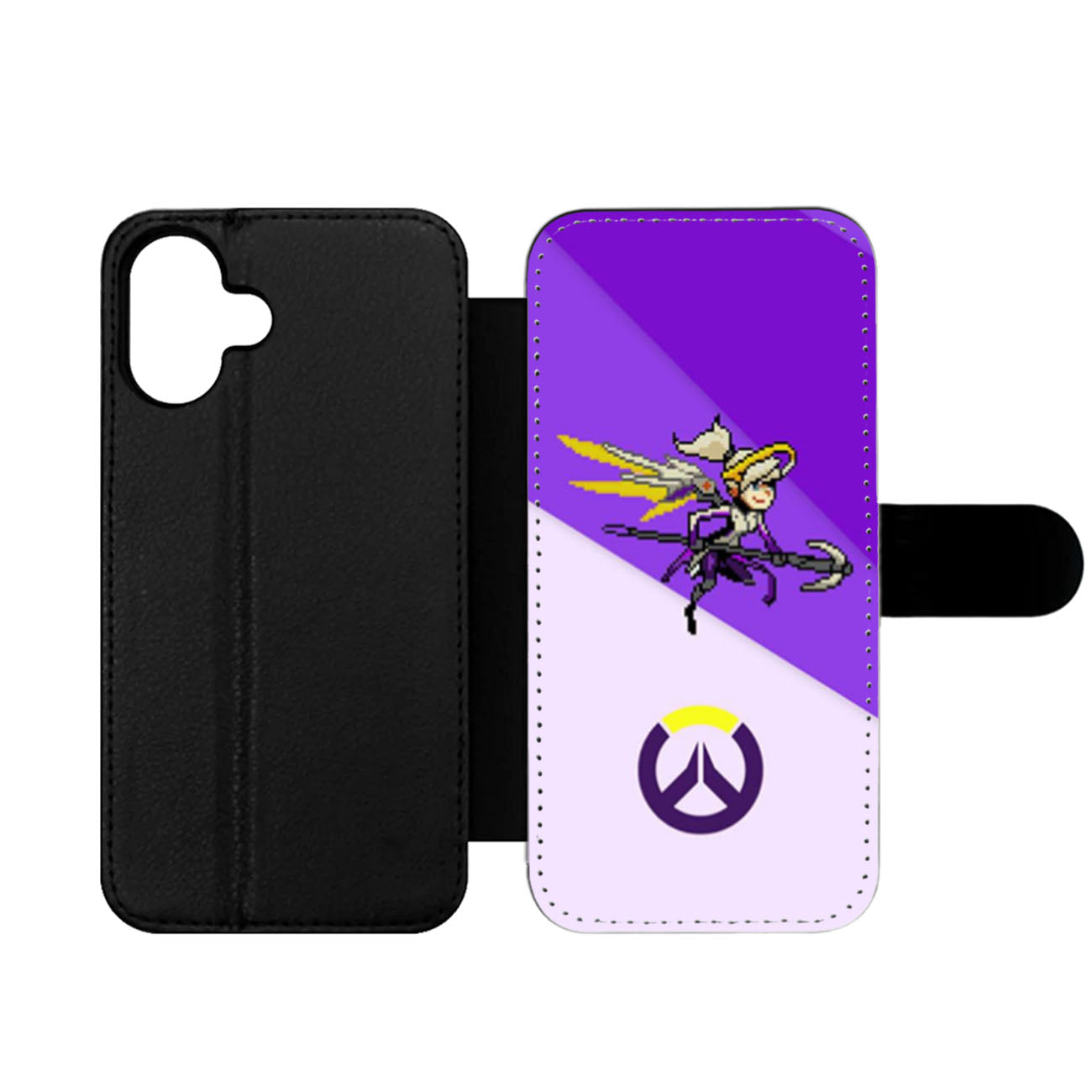Overwatch Mercy Pixel Spray Wallet iPhone Case