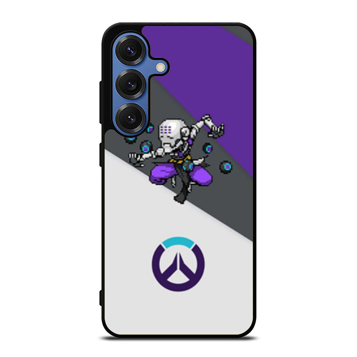 Overwatch Purple Zenyatta Pixel Spray Samsung S25 Ultra Case