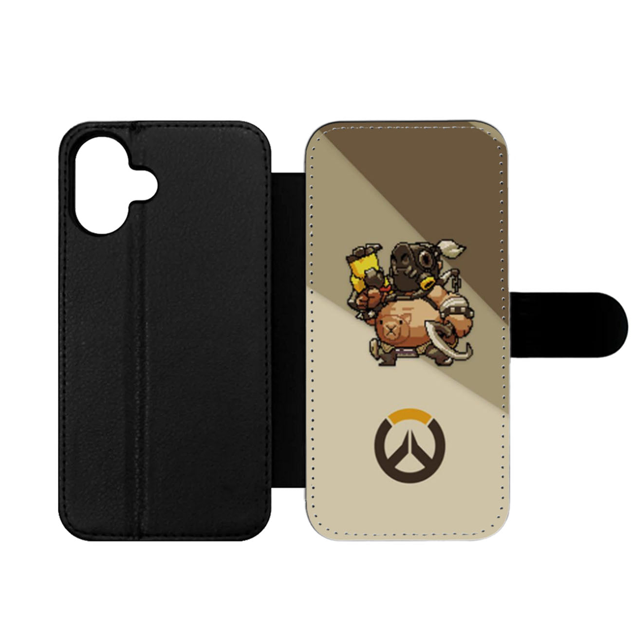 Overwatch Roadhog Pixel Spray Wallet iPhone Case