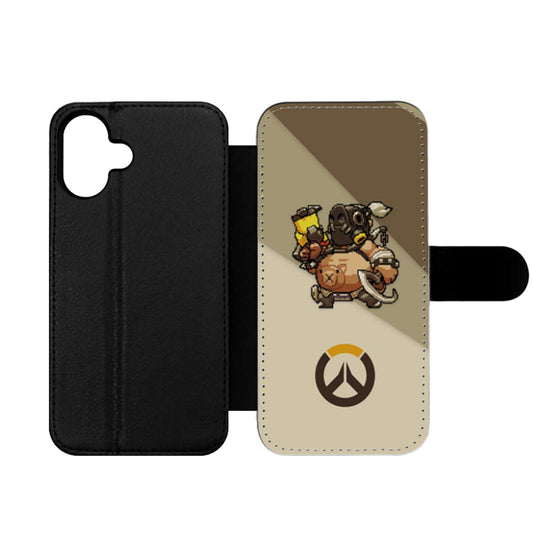 Overwatch Roadhog Pixel Spray Wallet iPhone Case