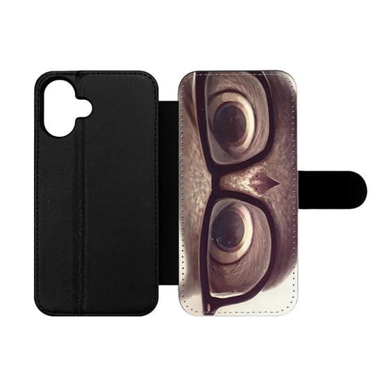 Owl Nerd Design Wallet iPhone Case