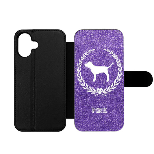PINK DOG VICTORIAS SECRET Wallet iPhone Case