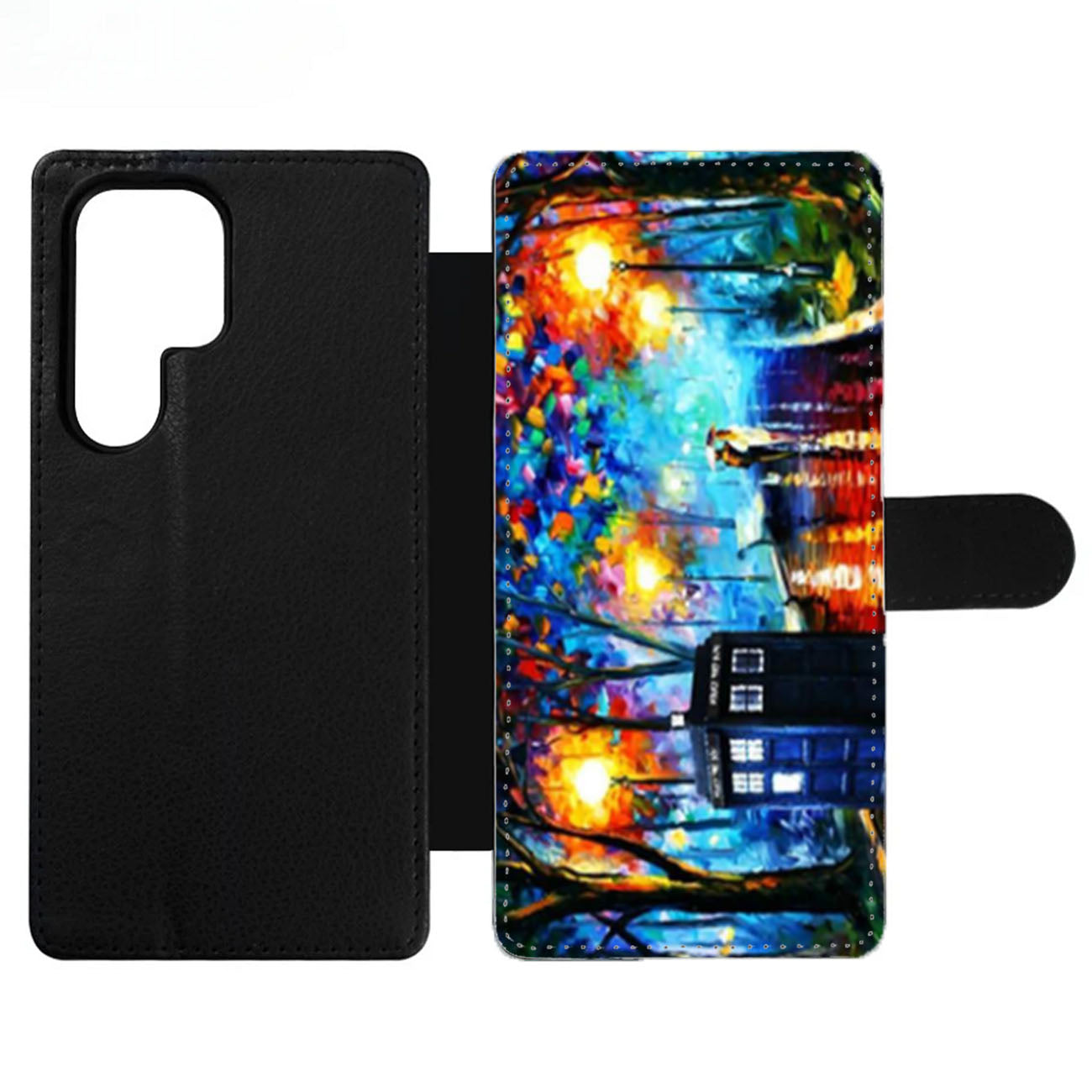Paintings Tardis Leonid Afremov Doctor Who Wallet Samsung Case
