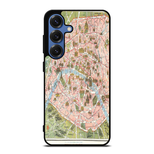 Paris Map Samsung S25 Ultra Case