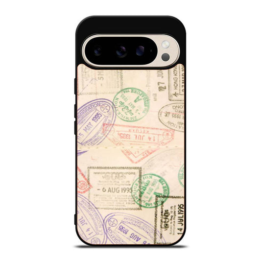 Passport Stamps World Travel Marks Google Pixel 9 Pro Case