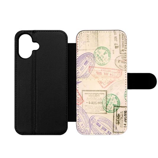 Passport Stamps World Travel Marks Wallet iPhone Case