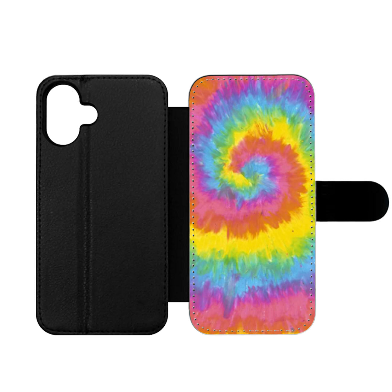 Pastel Rainbow Tie Dye Wallet iPhone Case