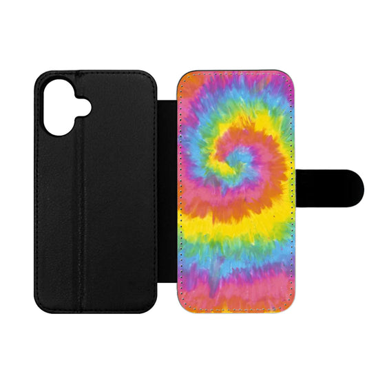 Pastel Rainbow Tie Dye Wallet iPhone Case