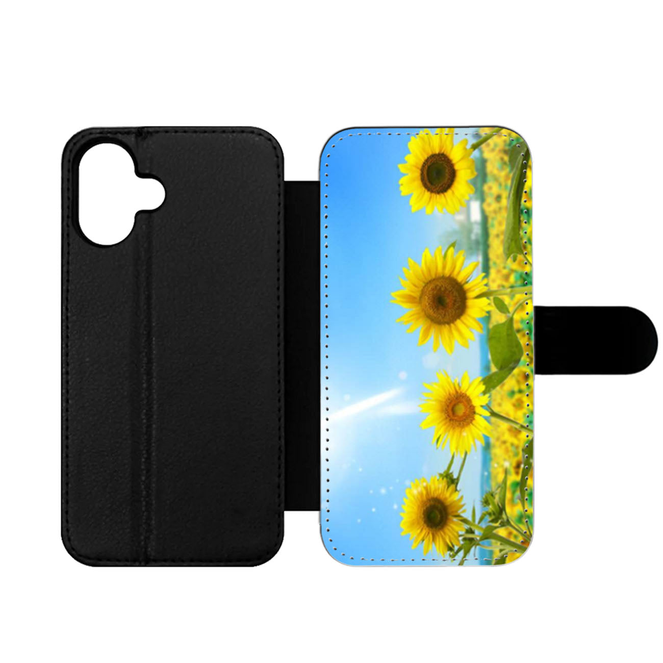 Pattern Sun Flower Wallet iPhone Case