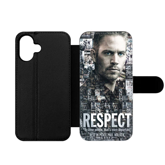 Paul Walker Respect Wallet iPhone Case