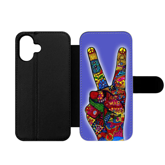Peace No War Obey Wallet iPhone Case