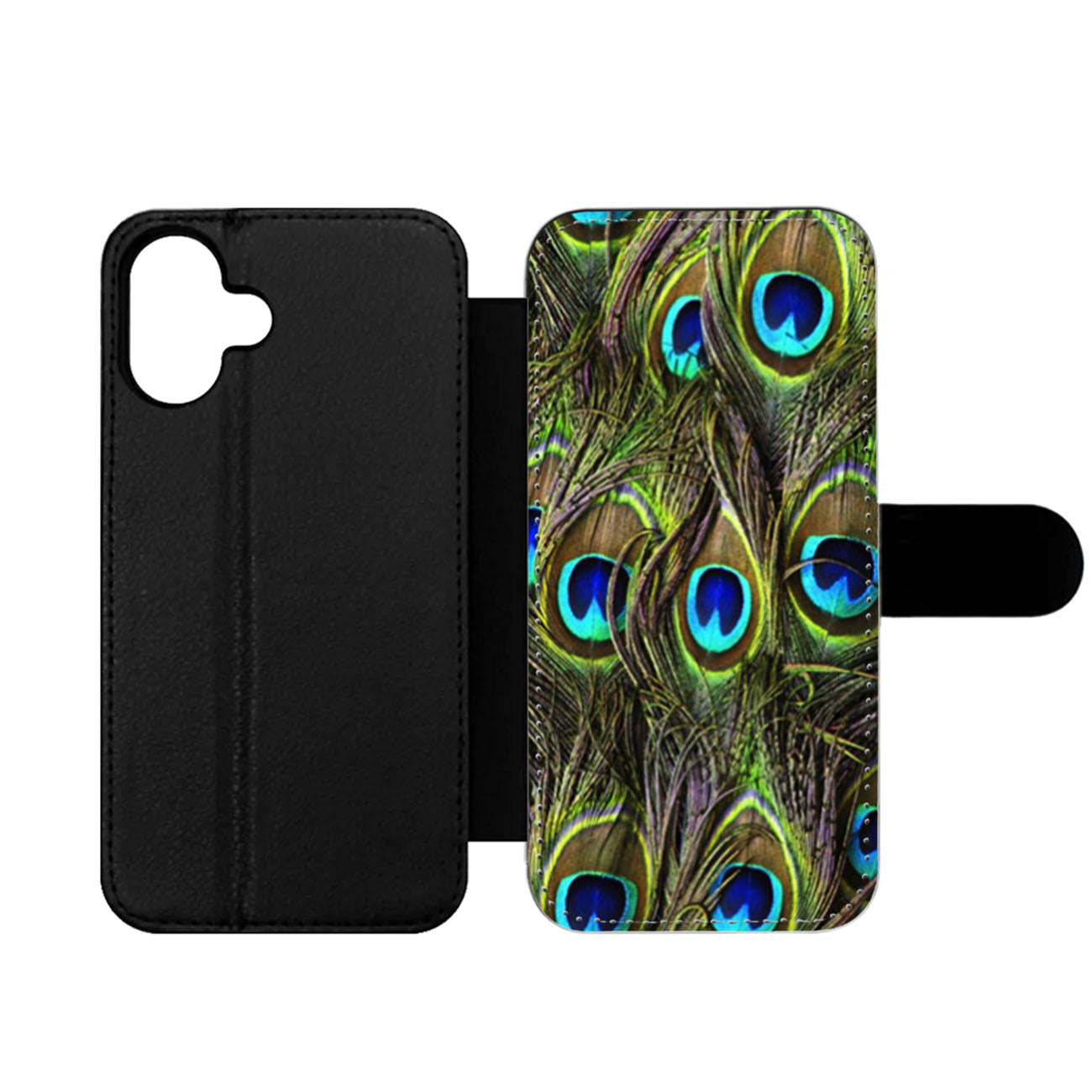 Peacock Feathers Wallet iPhone Case