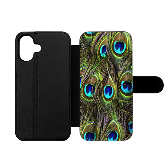 Peacock Feathers Wallet iPhone Case