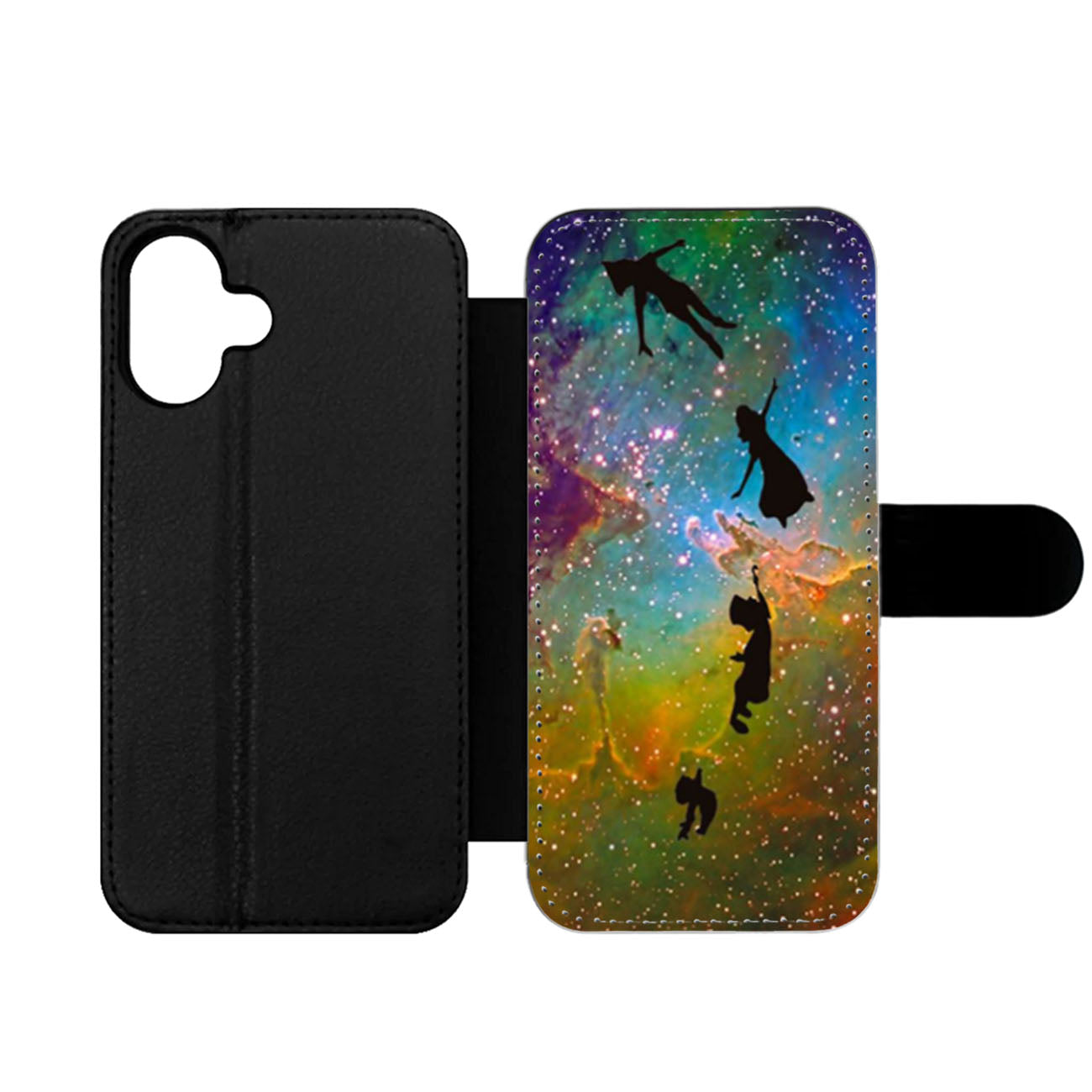 Peter Pan Galaxy Nebula Wallet iPhone Case