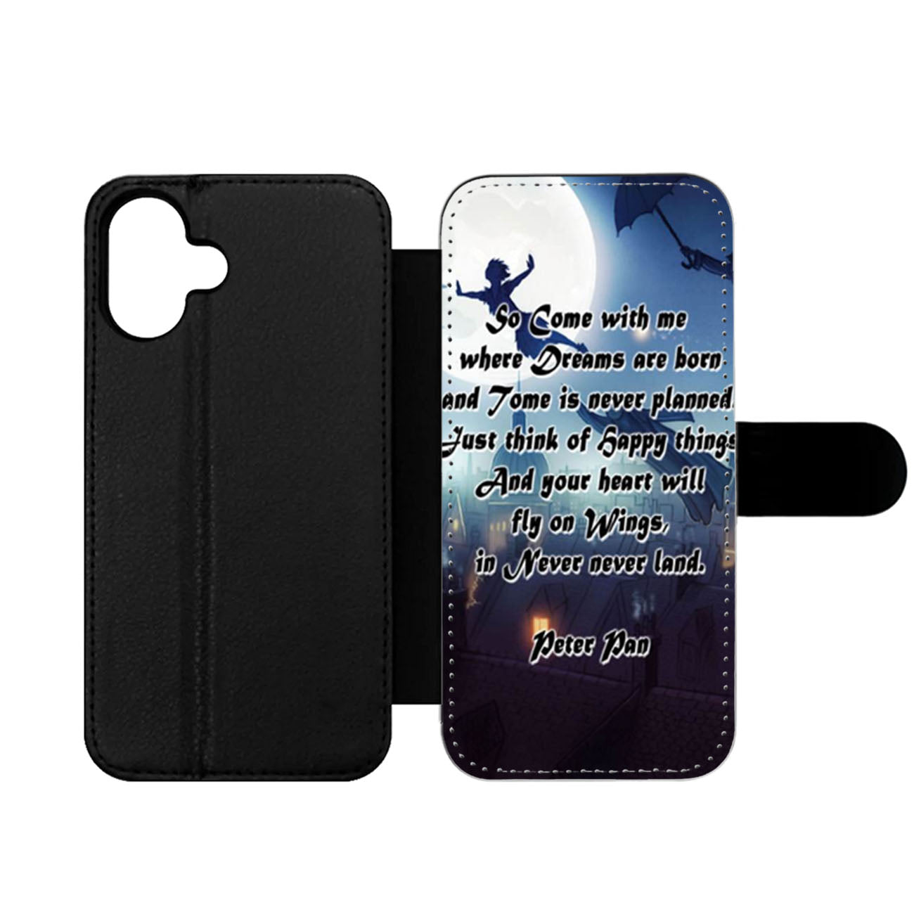 Peter Pan Quotes Two Wallet iPhone Case