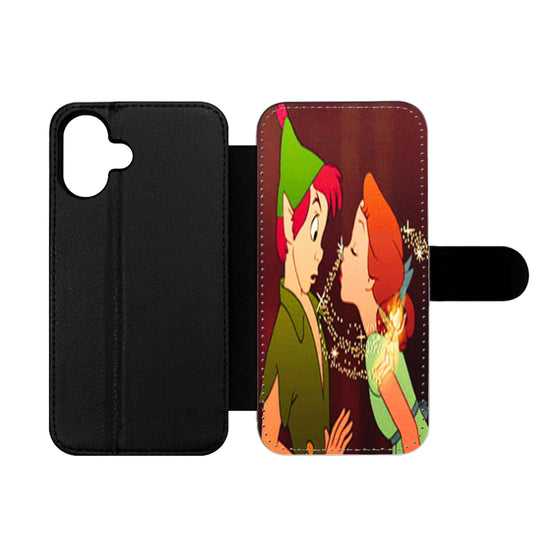 Peter Pan and Wendy Kissing Wallet iPhone Case