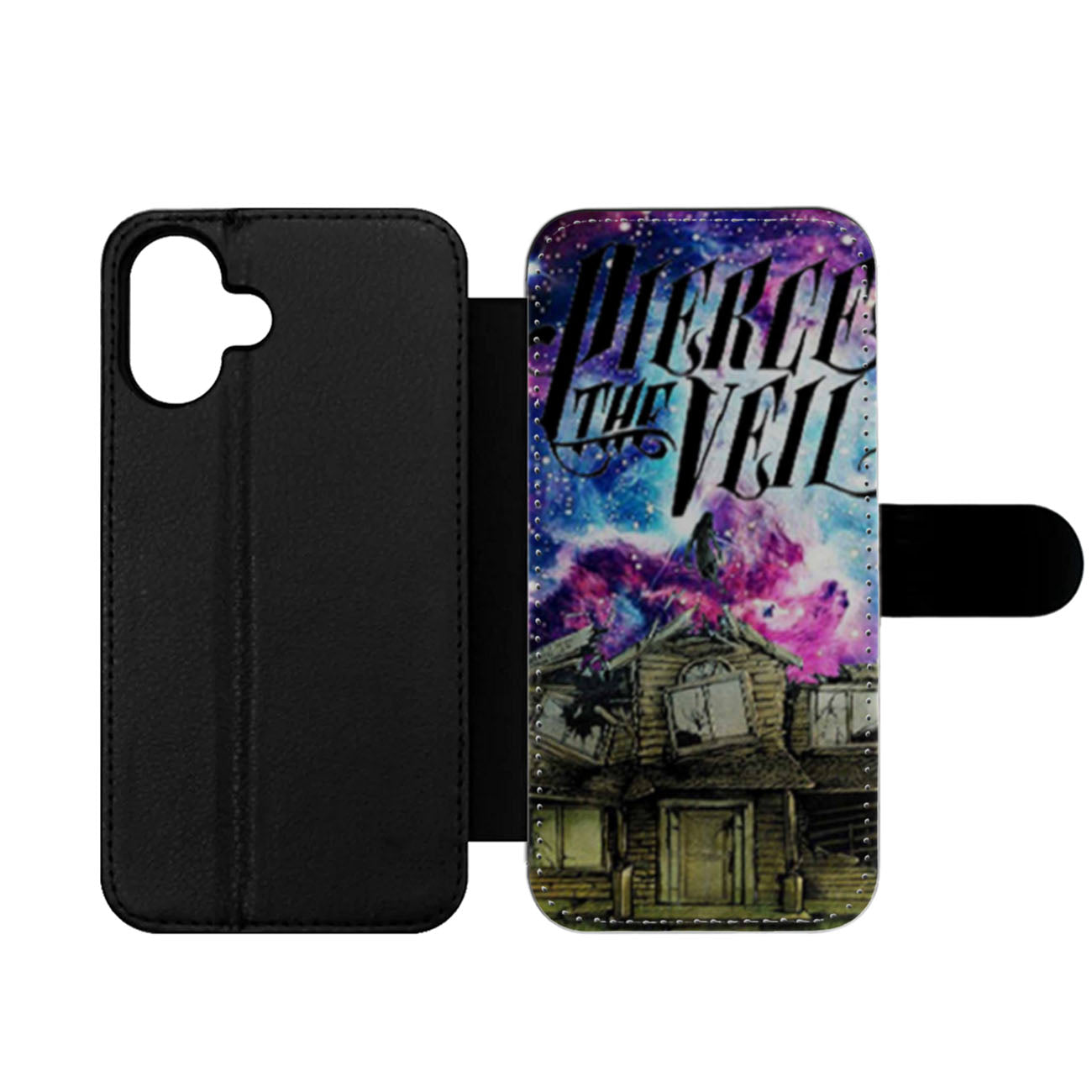 Pierce The Veil Band Nebula Sky Wallet iPhone Case