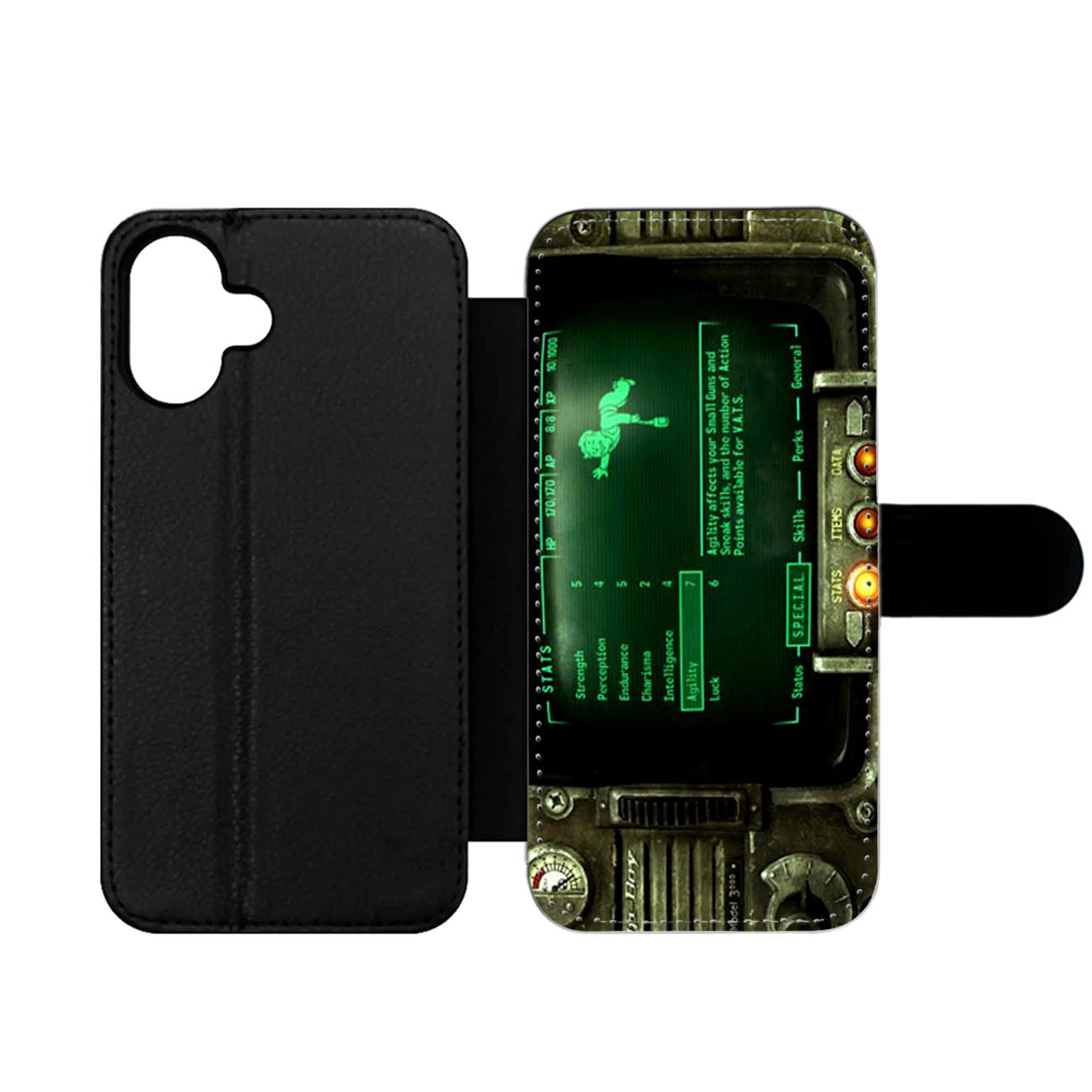 Pipboy 3000 Fallout Game Two Wallet iPhone Case