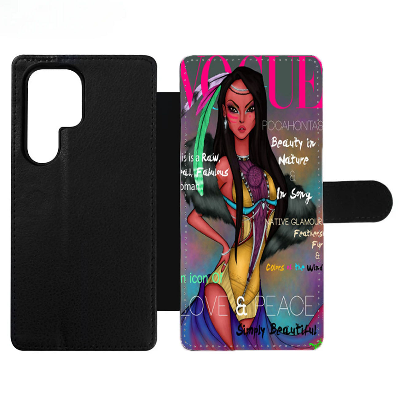 Pocahontas Vogue Magazine Wallet Samsung Case