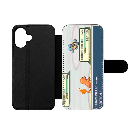 Pokemon Battle Squirtle vs Charmander Wallet iPhone Case
